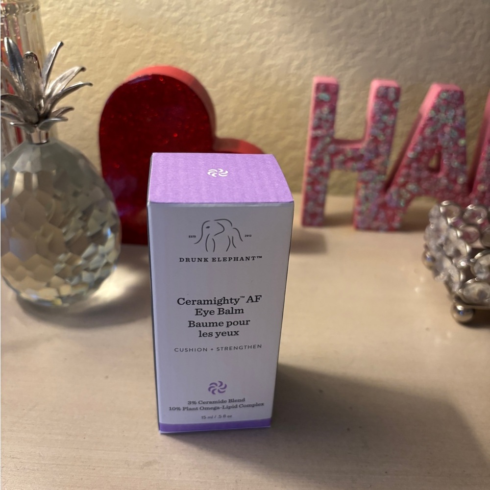 Drunk Elephant Ceramighty AF Eye Balm in Purple and White